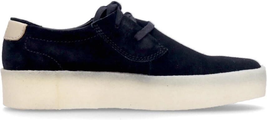 Clarks Zwarte suède mocassin lifestyle schoen