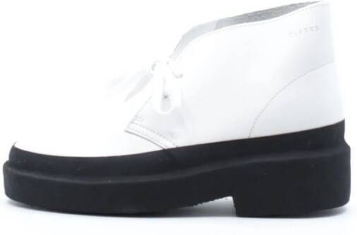Clarks Dames Desert Galosh Enkellaarzen Wit Dames