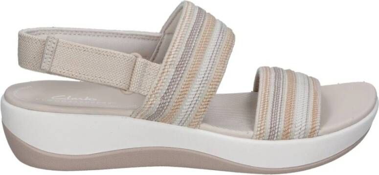 Clarks Stijlvolle Platte Sandalen Beige Dames