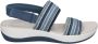 Clarks Stijlvolle Platte Sandalen voor Vrouwen Blue Dames - Thumbnail 2