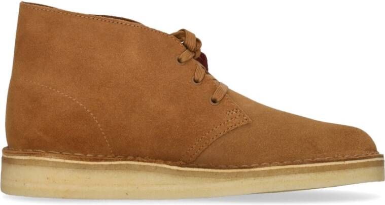 Clarks Donker Zand Suède Heren Lifestyle Schoen Brown Heren