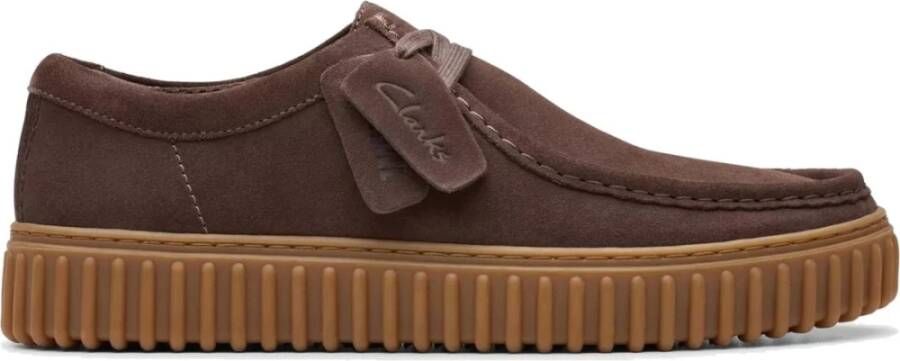 Clarks Donkerbruine Vrijetijdssneakers