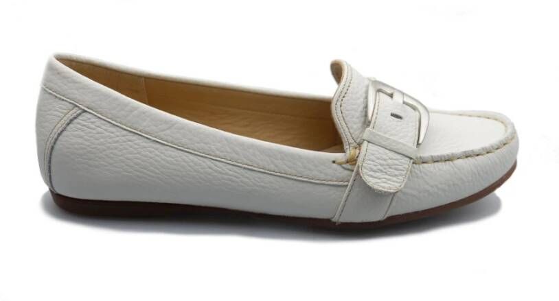 Clarks 'Eloise Kate' Leren Mocassin Pumps White Dames