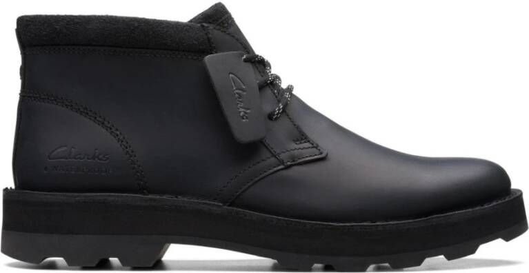 Clarks DB WP Leren Booties Zwart Heren