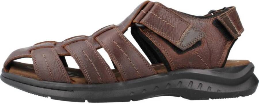 Clarks Flat Sandals Brown Heren