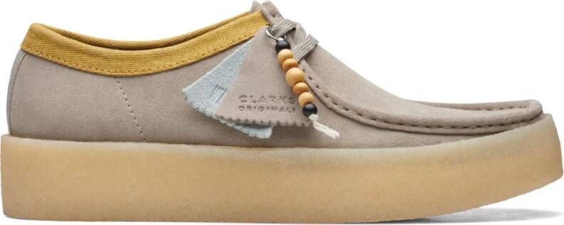 Clarks Grijze Wallabee Cup Platte Schoenen Gray Heren