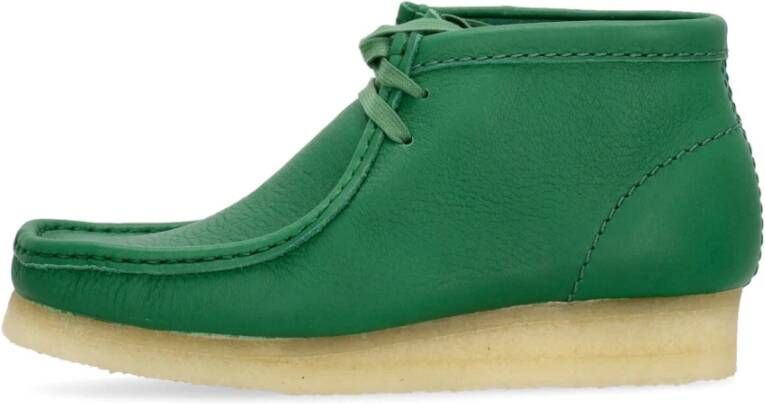 Clarks Groen Leren Wallabee Boot Lifestyle Green Dames