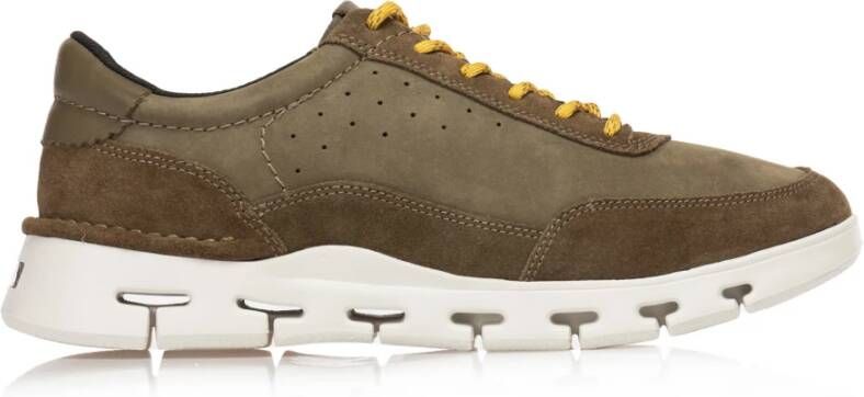 Clarks Comfortabele Leren Blauwe Sneakers voor Heren Multicolor Heren - Foto 4