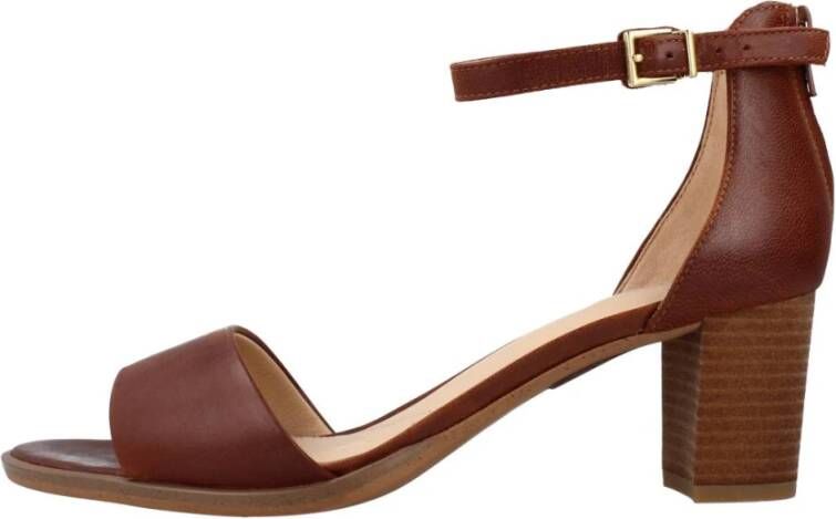 Clarks High Heel Sandals Brown Dames