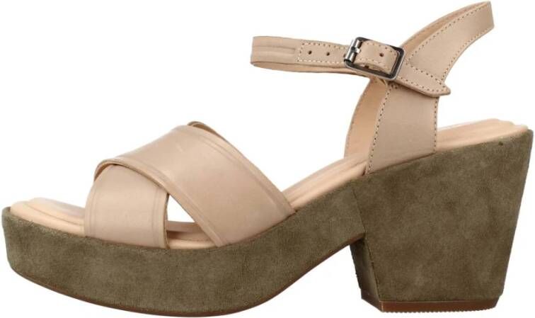 Clarks High Heel Sandals Brown Dames