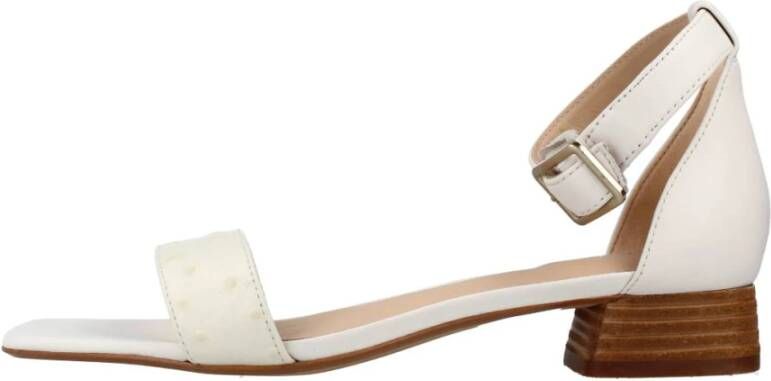 Clarks High Heel Sandals White Dames