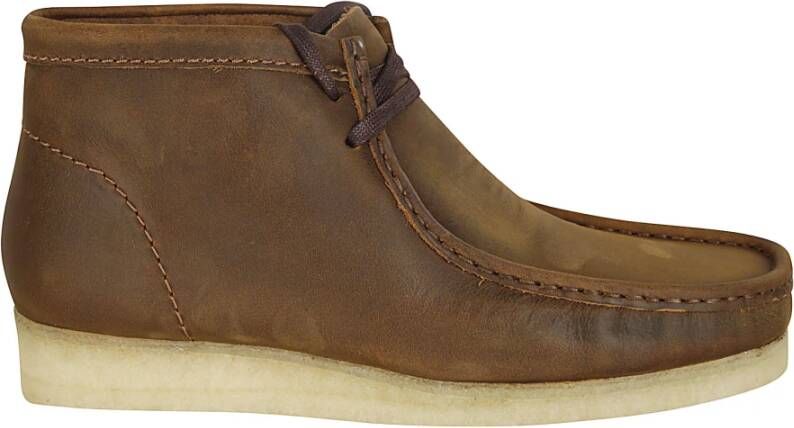 Clarks Klassieke Wallabee Stijl Boot Brown Heren