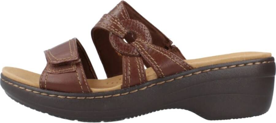 Clarks Koraal platte sandalen Brown Dames