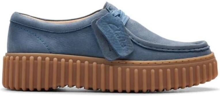 Clarks Laced Shoes Blue Dames