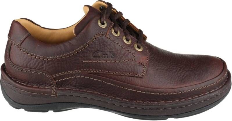 Clarks Laced Shoes Brown Heren