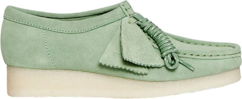 Clarks Laced Shoes Green Dames