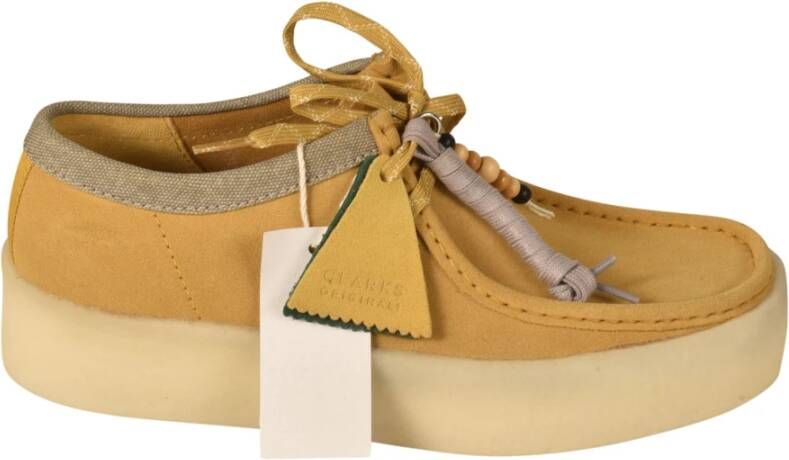 Clarks Laced Shoes Yellow Heren