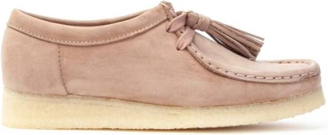 Clarks Wallabee Roze Nubuck Casual veterschoenen Dames - Foto 2