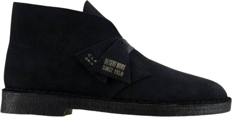 Clarks Marineblauwe Leren Enkellaarzen Blauw Heren