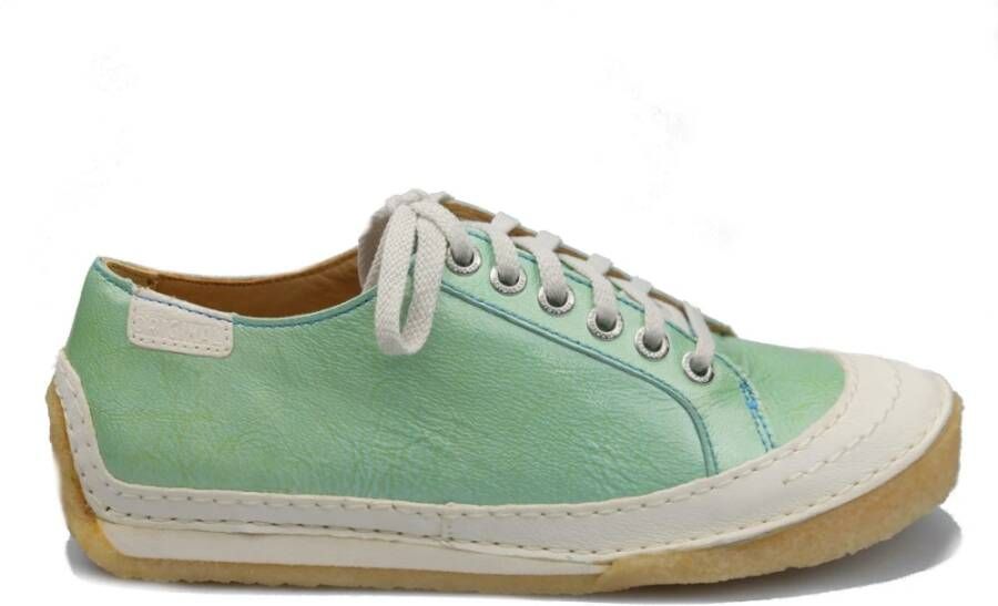 Clarks Metallic Leren Street Chic Sneaker Green Dames