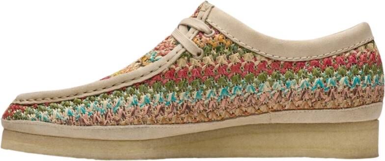 Clarks Multicolor Raffia Wallabee Sneakers