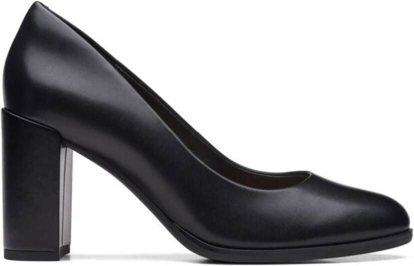 Clarks Shoes Freva85 Court Hakken Zwart 1 2 Vrouw