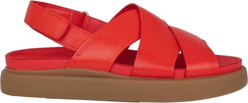 Clarks Rode Leren Dames Sandaal Aristella Sun