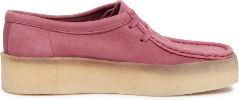 Clarks Roze Nubuck Wallabee Cup Damesschoenen