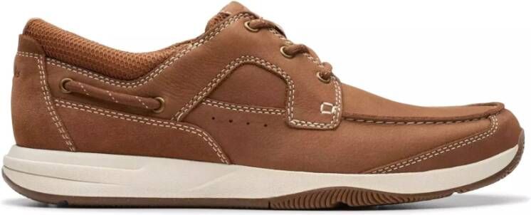 Clarks SAILVIEW~LACE~~~~~~~~~~~~~~~~~ Vrije tijdsschoenen Instappers Cognac - Foto 6