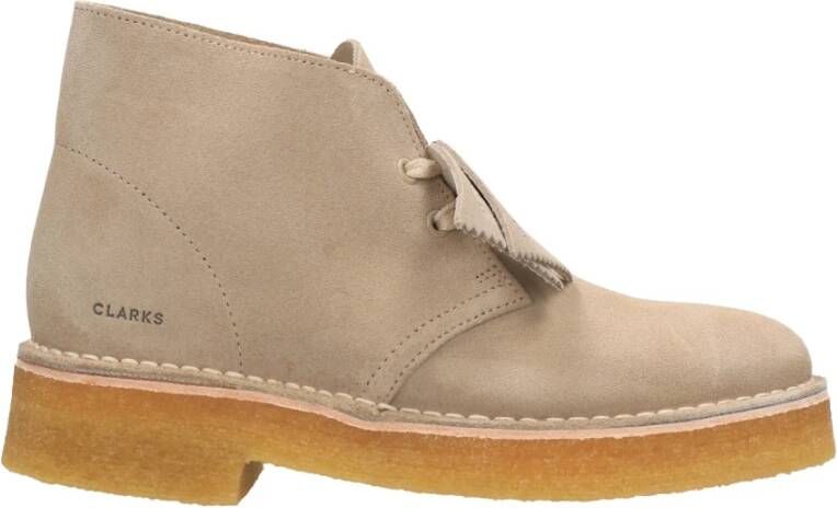 Clarks Zandkleurige Enkellaarsjes