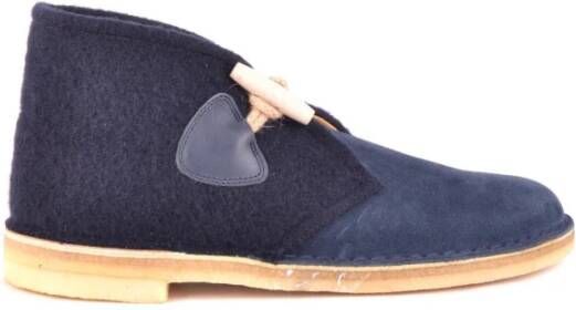 Clarks Stijlvolle leren veterschoenen Blauw Heren