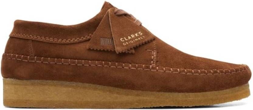 Clarks schoenen originelen wever cola suede Brown Heren