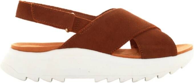 Clarks Camel Suède Dames Sandaal Dashlite Wish Brown Dames