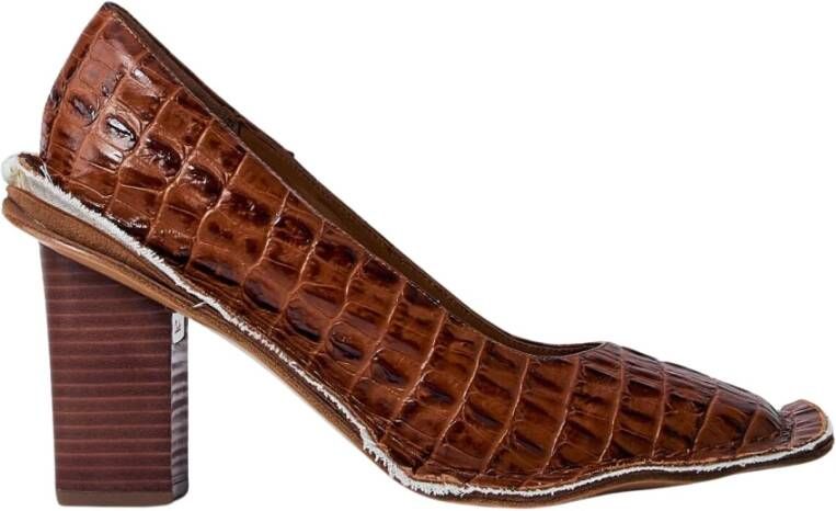 Clarks Slangenprint Blokhakken met Amandelteen