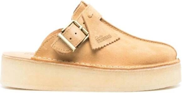 Clarks Sliders Brown Dames