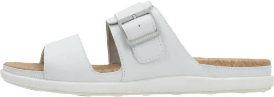 Clarks Sliders White Dames