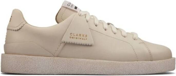 Clarks Logo-geëmsteerde low-top sneakers Beige Heren