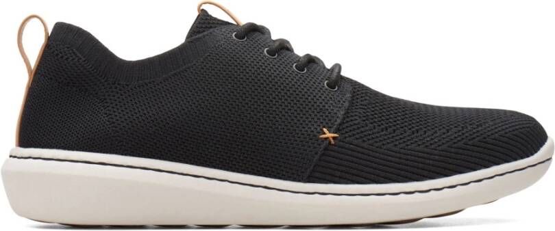 Clarks Sportieve Gebreide Heren Sneaker Zwart Black Heren