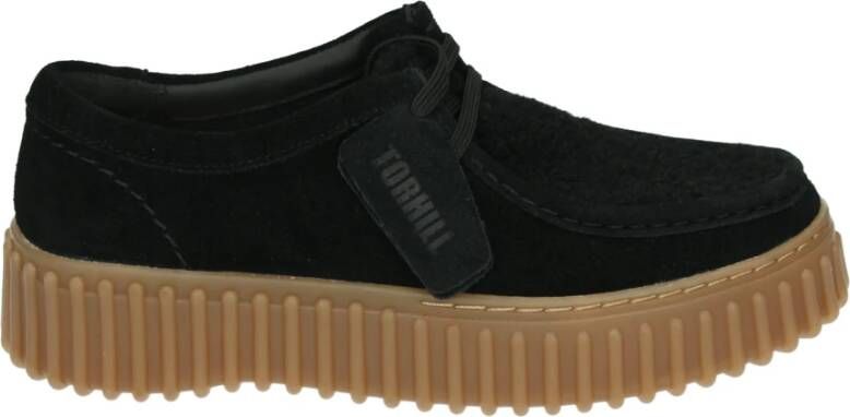 Clarks Sportieve Lage Damesschoenen Zwart Wol