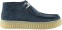 Clarks Blauwe Effen Suede Veterschoenen Met Leren Voering En Rubberen Zool - Thumbnail 11
