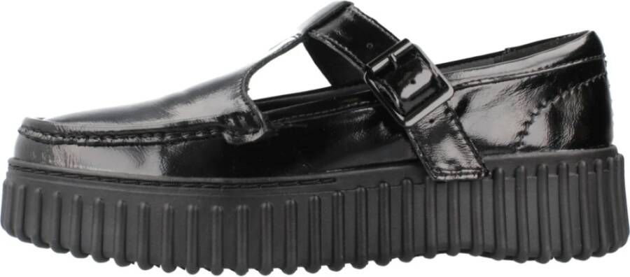 Clarks Stijlvolle Flats voor dagelijks gebruik Black Dames