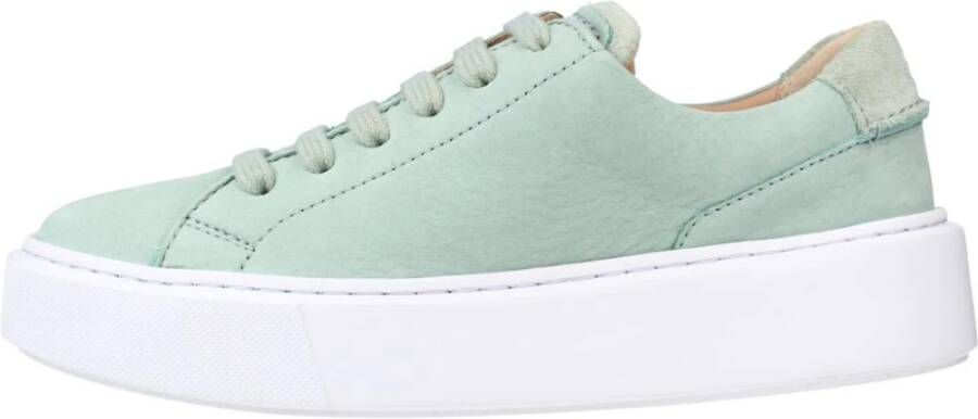 Clarks Stijlvolle Lace Sneakers voor Vrouwen Green Dames