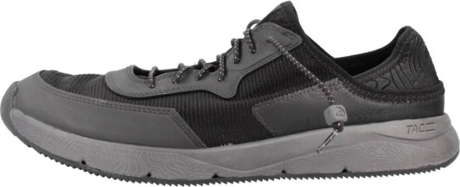 Clarks Stijlvolle Lage Sneakers voor Mannen Black Heren