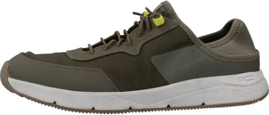 Clarks Stijlvolle Lage Sneakers voor Mannen Green Heren