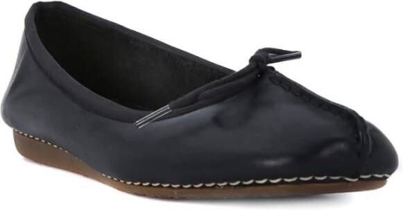 Clarks Stijlvolle Leren Ballerina`s Zwart Dames