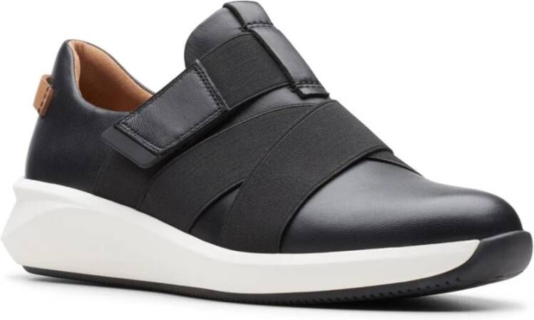 Clarks Stijlvolle leren sneakers voor dames Zwart Dames