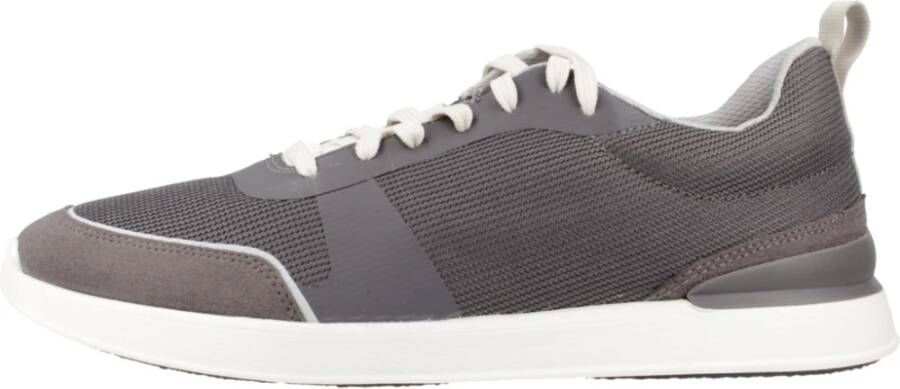 Clarks Stijlvolle LT Lace Sneakers voor Mannen Gray Heren