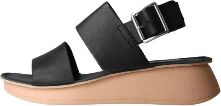 Clarks Stijlvolle Platte Sandalen Black Dames