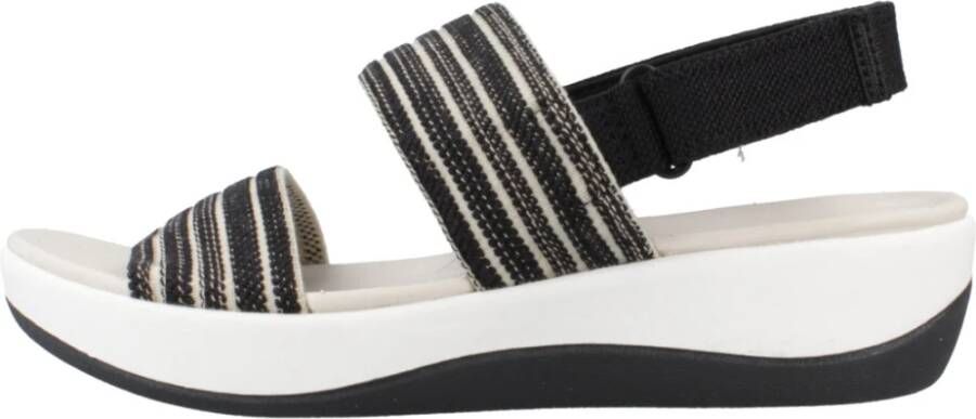 Clarks Stijlvolle Platte Sandalen Black Dames