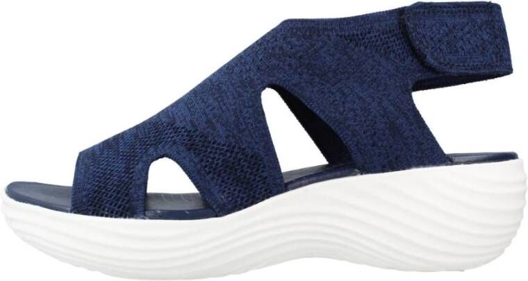 Clarks Stijlvolle Platte Sandalen voor de Zomer Blue Dames